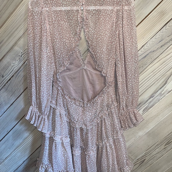 Chic Long Sleeve Ruffle Dress - Picture 2 of 2